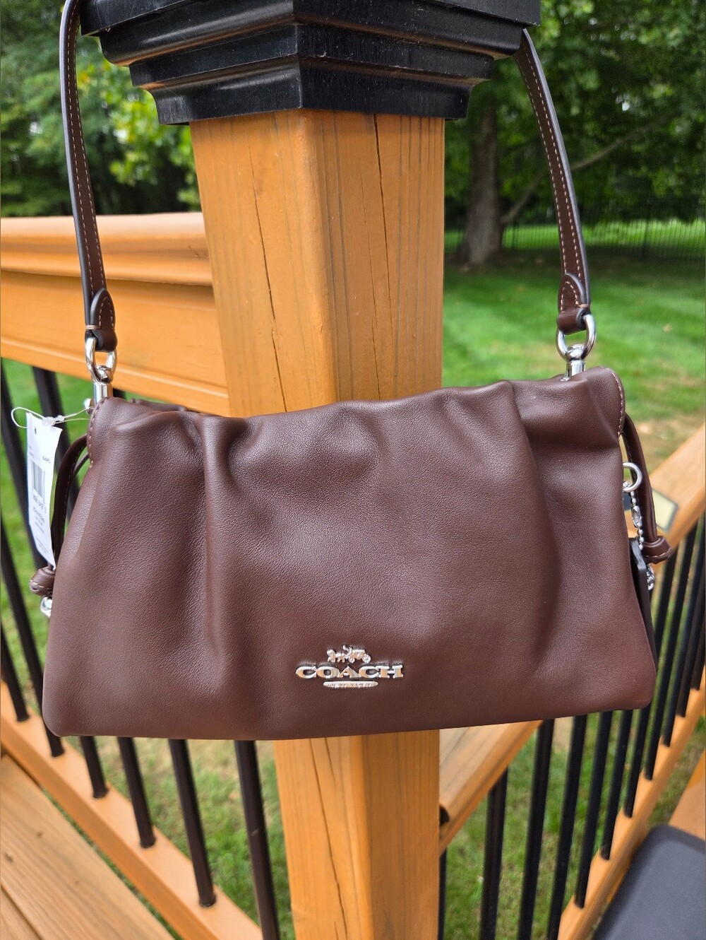 COACH NEW FAYE SHOULDER/CROSSBODY BAG WITH TAGS - MAPLE AND SILVER HARDWARE.